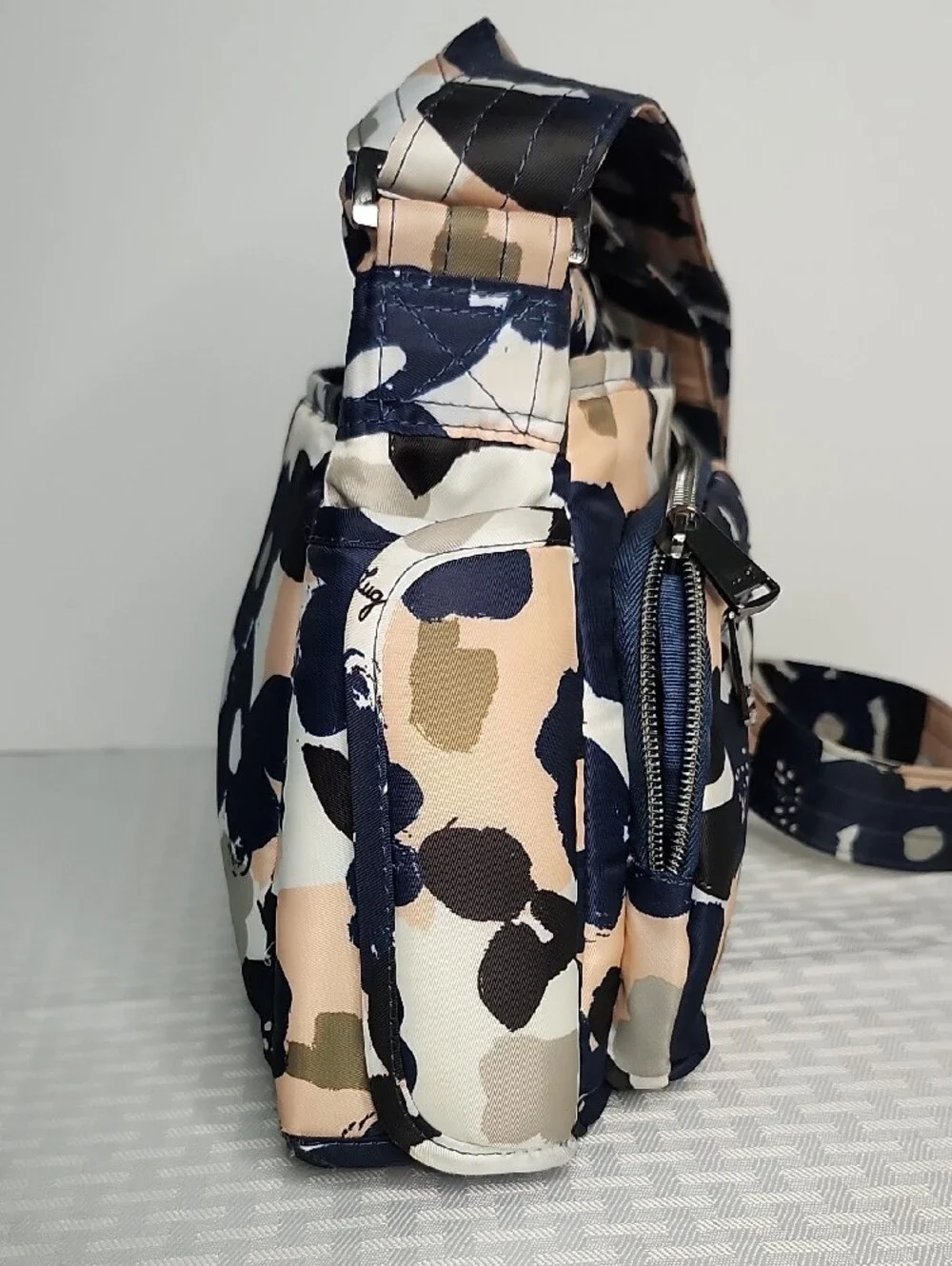 Lug Shimmy Abstract Floral Crossbody Bag